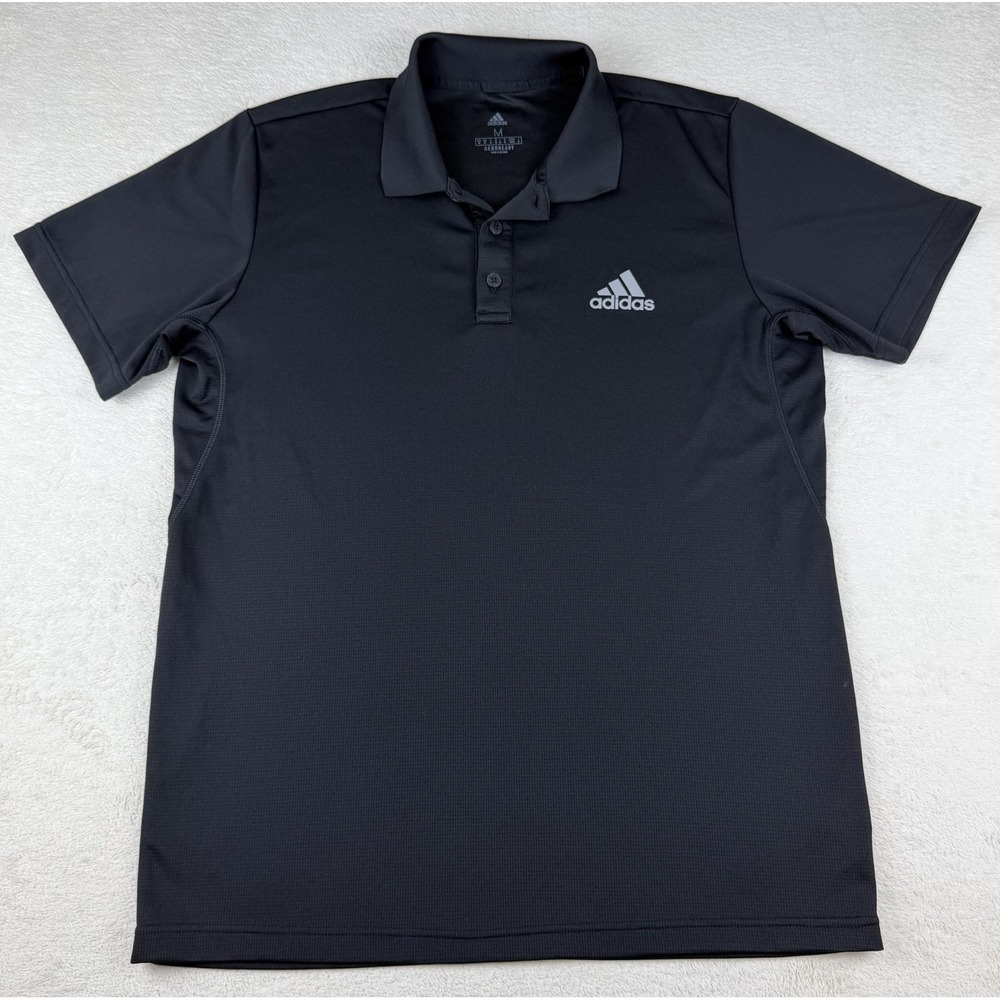 Adidas Mens‎ Aeroready Club Rib Polo Golf/Tennis Shirt GK7011 Size Medium-EUC